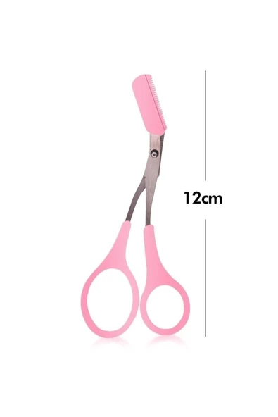 Konaklı Şekillendirici Özel Taraklı Kaş Makası Pembe Modern Tek Ebat - 3