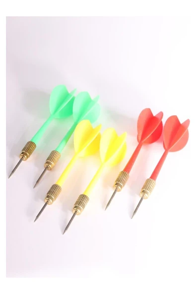 admay Dart Oku 6lı Çelik Uç Renkli Dart Oku - 2
