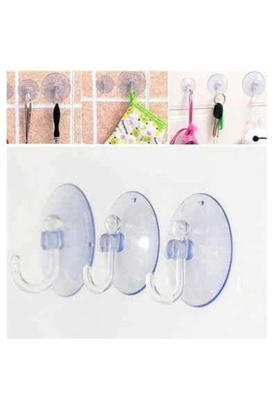 admay Askılıklı Plastik Güçlü Vantuzlu Büyük Boy (4cm) 100 Adet 1 Paket - 3