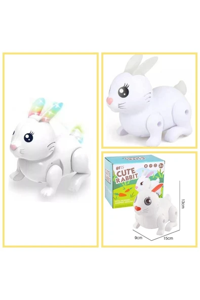 admay Rabbit pilli Işıklı müzikli hareketli oyuncak - 1