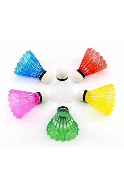 deniz sport 12 Adet Plastik Badminton Topu Renkli - 2