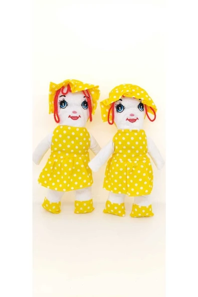 admay 2 Adet Oyuncak Bez Bebek 25 Cm - 1