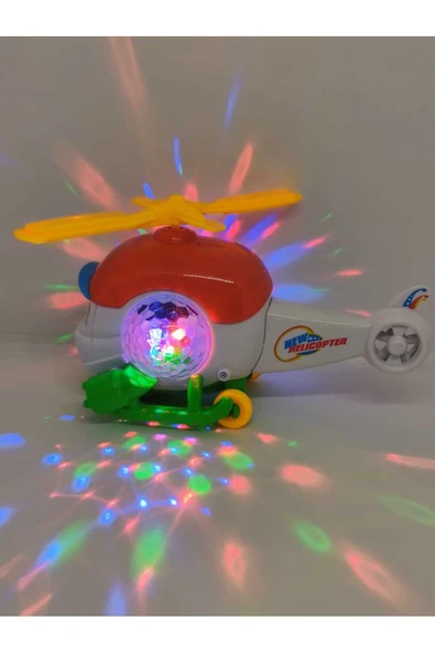 admay Sevimli Işıklı  Sesli Helikopter Oyuncak  22 cm - 4