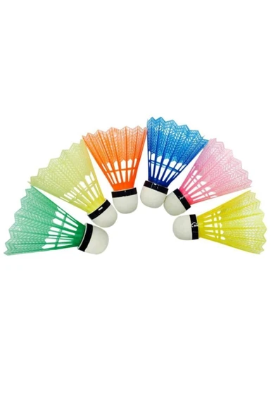 deniz sport Badminton Topu 6'lı Renkli - 2