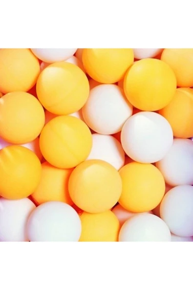 admay Masa Tenis Topu Pinpon Topu 10'ıu Turuncu / Beyaz - 1