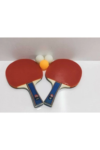 DOUBLE W SPORT Çantalı Masa Tenis Seti 2 Raket +3 Top - 1