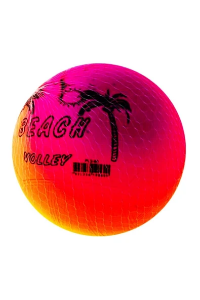 deniz sport Gökkuşağı Pvc Sıçrama Topu Plastik Plaj Voleybolu Topu 5 Numara - 2
