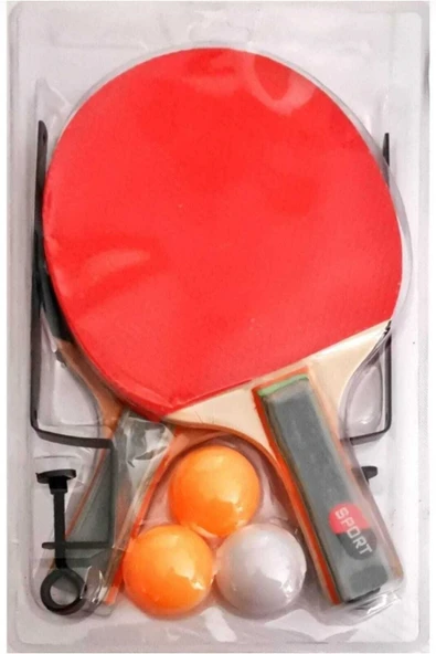 deniz sport Masa Tenis Seti 2 Raket 3 Top Ve File - 2