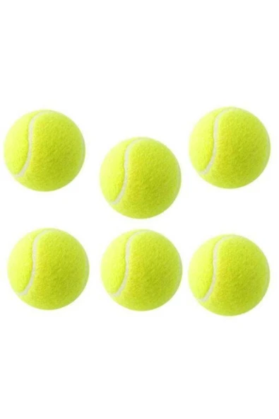 admay 6 Adet Sarı Tenis Topu Antrenman Tenis Topu - 1