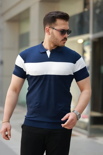 Erkek Yakalı Kısa Kollu Tişört ürün görseli 1