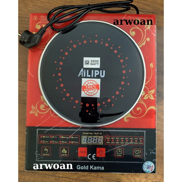 Arwoan ALP-12 Gold Kama İndüksiyonlu Ocak (Mavi Aydınlatmalı) - 3