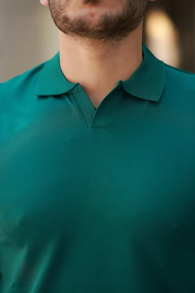 Erkek Hemşire Yaka Kısa Kollu Tişört - Resim 3