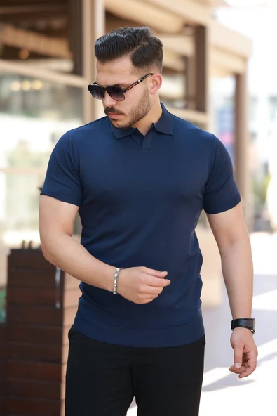 Erkek Hemşire Yaka Kısa Kollu Tişört ürün görseli 1