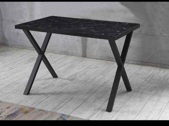 SEDEF LENOR METAL AYAK YEMEK MASASI MERMER DESENLİ SAĞLAM VE ŞIK TASARIM - 1