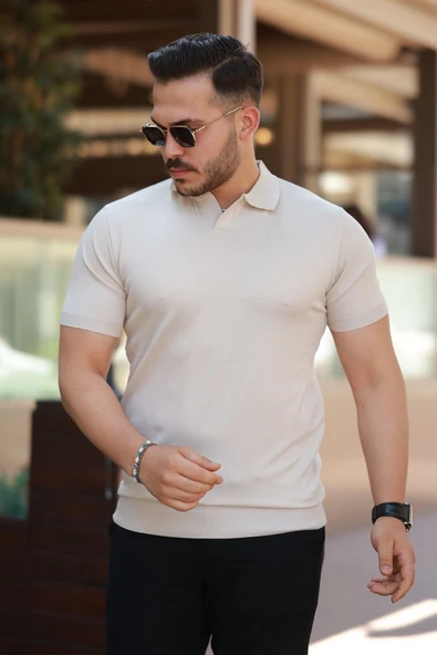 Erkek Hemşire Yaka Kısa Kollu Tişört ürün görseli 1