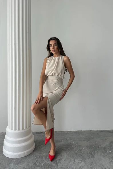 ELBİSE - Bej - Resim 2