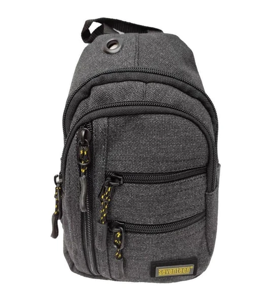 Monalisa Home Erkek Lüks Siyah Renk Bol Bölmeli Çapraz Çanta - Resim 3