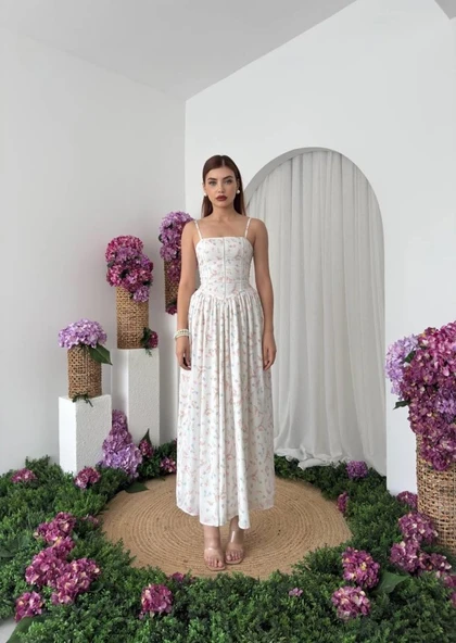 Pars İp Askılı Elbise - Resim 8