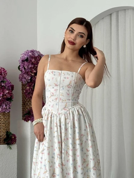 Pars İp Askılı Elbise - Resim 3