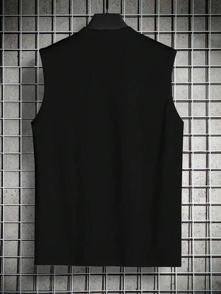 Erkek Sıfır Kol Victory Baskılı Süprem Tişört - Resim 3