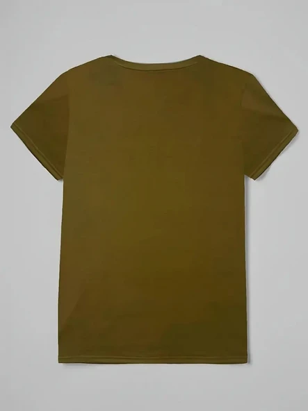 Kadın Kısa Kollu Kedi Ve Pati Baskılı Süprem T-shirt - Resim 4