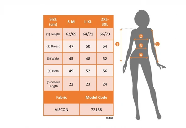 Kadın Bisiklet Yaka üç Renk Viskon T-shirt - Resim 5