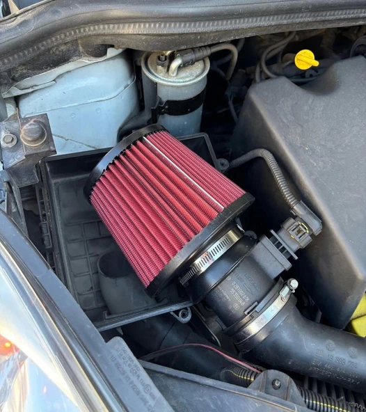 Opel Corsa 1.3 cdti Yüksek Performans Açık Hava Filtresi 7.6cm Kırmızı - Resim 2