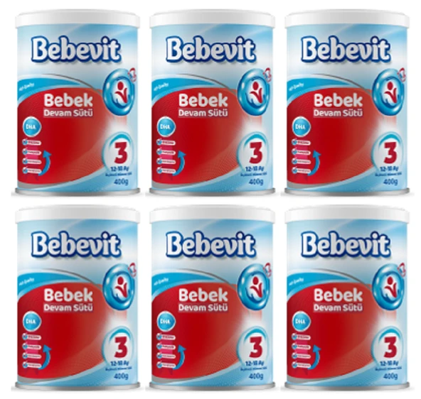 Bebevit 3 Bebek Devam Sütü 400 gr X 6 ADET