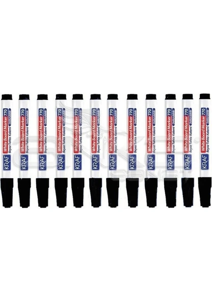 KRAF TAHTA KALEMI DOLDURULABILIR SIYAH 12 LI (770) ürün görseli 1