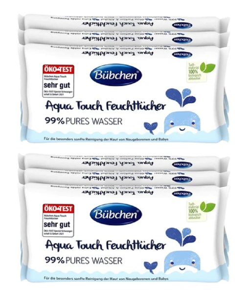 Bübchen Baby Yenidoğan Islak Mendil Aqua Touch 3x48li X 2 ADET - 1