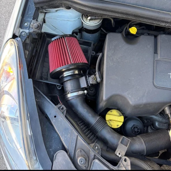 Opel Corsa 1.3 cdti Yüksek Performans Açık Hava Filtresi 7.6cm Kırmızı - Resim 3