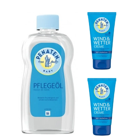 Penaten Baby Bebek Bakim Yağ 500Ml + 2 ADET Penaten Baby Cilt&Yüz Kiş Bakim Kremi 75Ml
