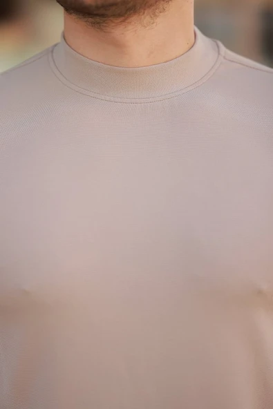 Erkek Ince çizgi Dokulu Kısa Kollu T-shirt - Resim 3