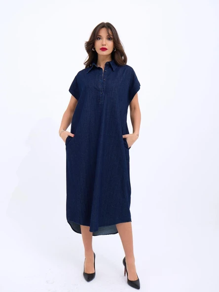 7348 KOT ELBİSE-MAVİ ürün görseli 1