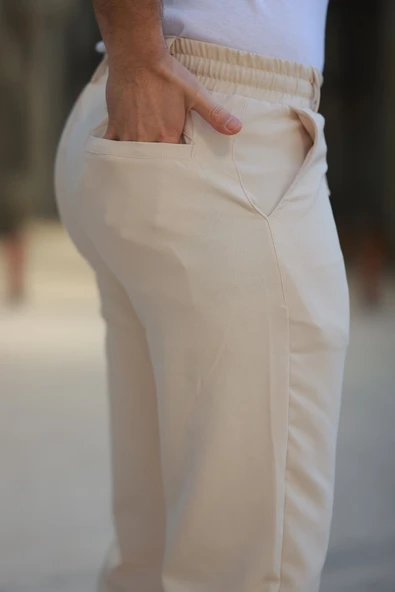 Erkek Beli Bağcıklı Jogger Pantolon - Resim 3