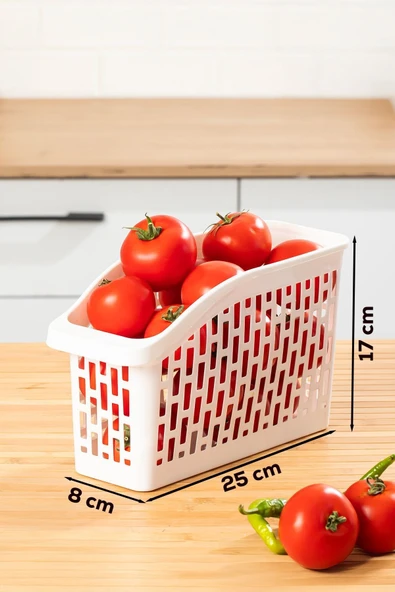 Porsima Org-22 Çok Amaçlı Buzdolabı İçi Düzenleyici Sebze Meyve Organizer Sepet (10 adet) - Resim 3