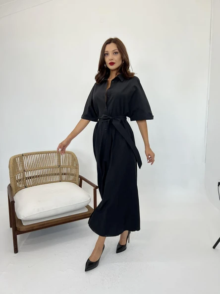 5318 ELBİSE-SİYAH - Resim 4