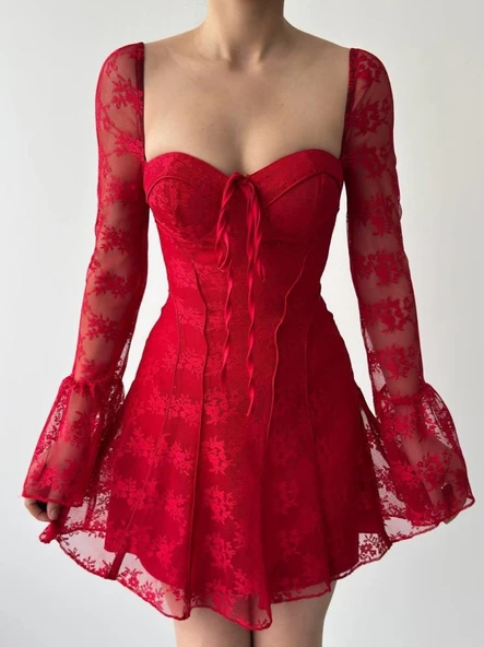 Evita Mini Elbise - Resim 2