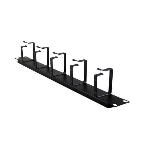 "2Lİ KUTU" RACK KABİN 19" 1U ALÜMİNYUM KANCALI KABLO ORGANİZER - 2