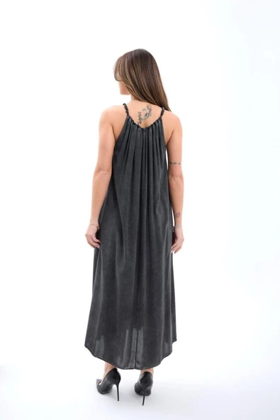 7387 ELBİSE-SİYAH - Resim 2