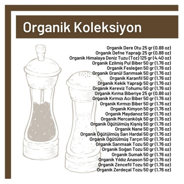 TOS The Organic Spices 25 Doypack Poşet (Organik Koleksiyon)