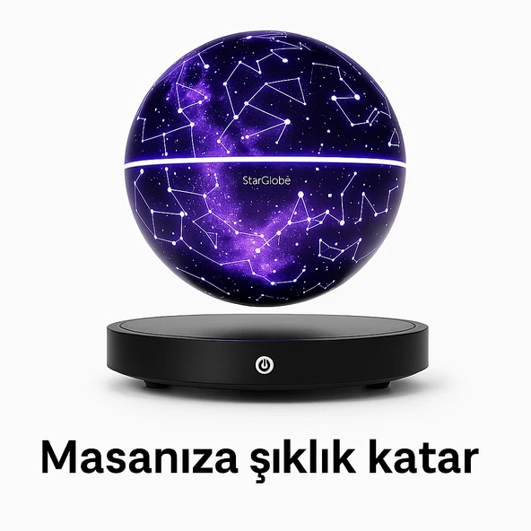 Manyetik Yüzen Gezegen Lamba  Masanıza Şıklık ve Uzayın Büyüsünü Getirin - 4