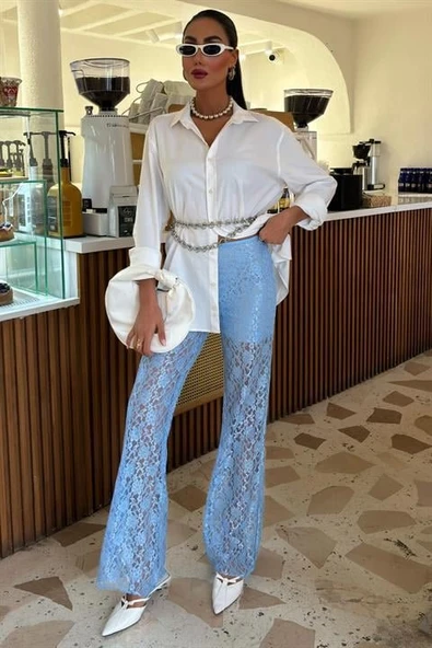 İçi Astarlı Dantel Pantolon 0081 - Resim 7