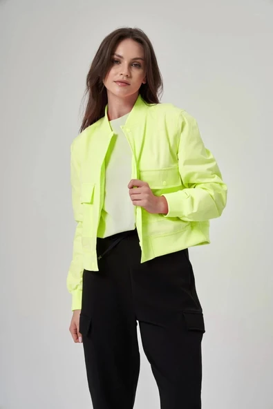 EXUMA KADIN CEKET-1521158 SARI - 9