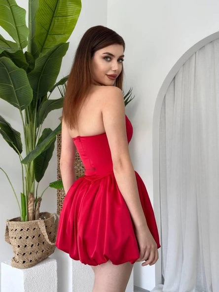 Slim Mini Elbise - Resim 3