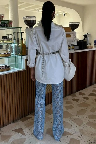 İçi Astarlı Dantel Pantolon 0081 - Resim 4