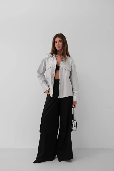 Metalik Denim Ceket ürün görseli 1