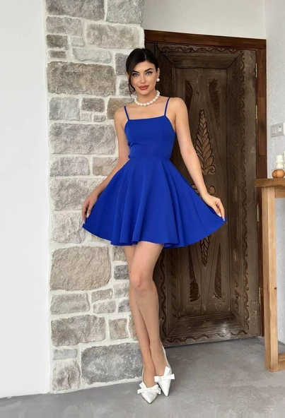 Pole İp Askılı Elbise - Resim 4