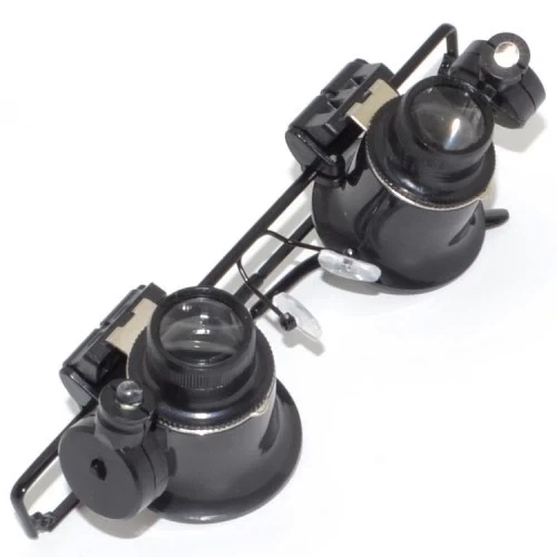 Gözlük Model Çıft Led Aydınlatma ,saat Onarımı Için Harika Büyüteç - 3