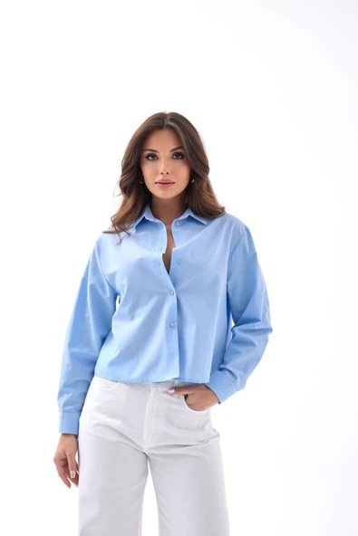 6484 GÖMLEK-MAVİ ürün görseli 1